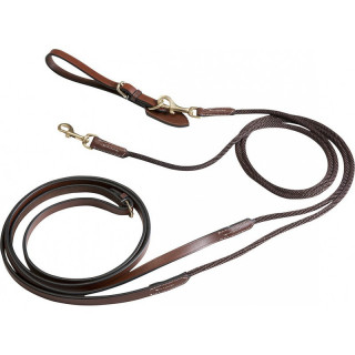 Rênes Allemandes Cuir/Corde ERIC THOMAS  Sellerie Equi'Nature