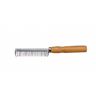 Peigne à crins avec manche en bois HIPPOTONIC Sellerie Equi'Nature
