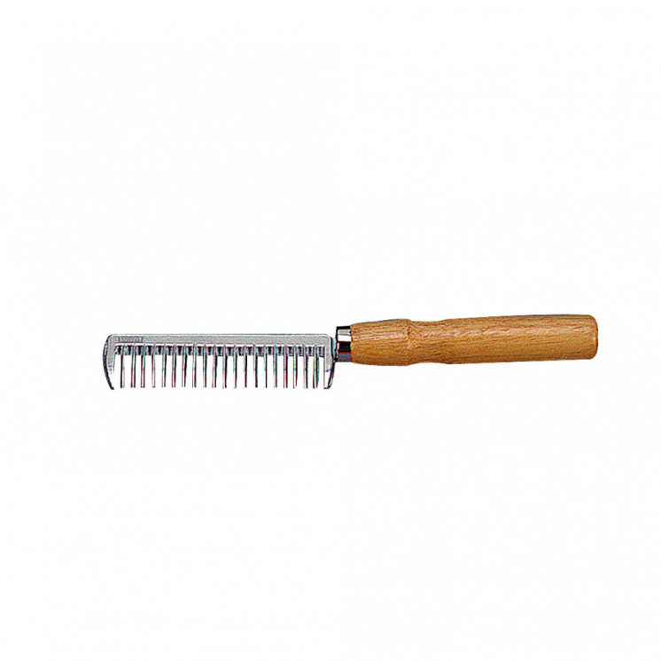 Peigne à crins avec manche en bois HIPPOTONIC Sellerie Equi'Nature