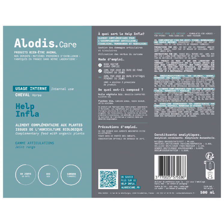 Alimentaire complémentaire Help Infla ALODIS CARE