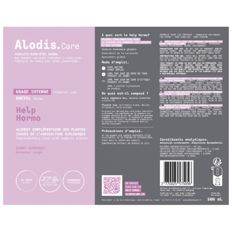 Aliment complémentaire Help Hormo ALODIS CARE