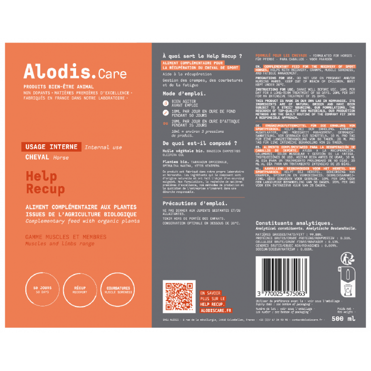 Aliment complémentaire Help Recup ALODIS CARE