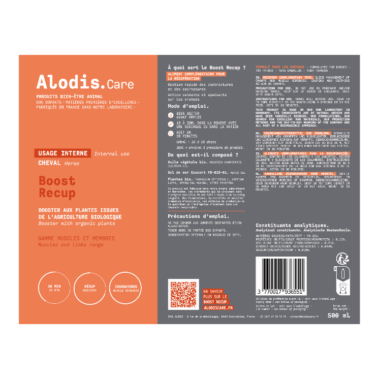 Aliment complémentaire Boost Recup ALODIS CARE